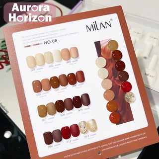 พร้อมส่งในกรุงเทพฯ Milan12สี เซตสีทาเล็บ สีเจลสีพื้น สีเจลไซรัป นีออน เจลเขียวมะนาวขาวชมพูน้ำเงินน้ำตาล