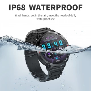LIGE นาฬิกาข้อมือสมาร์ทวอทช์ หน้าจอ IPS HD 1.6 นิ้ว บลูทูธ IP68 กันน้ํา ความจุเยอะ สําหรับผู้ชาย SmartWatch