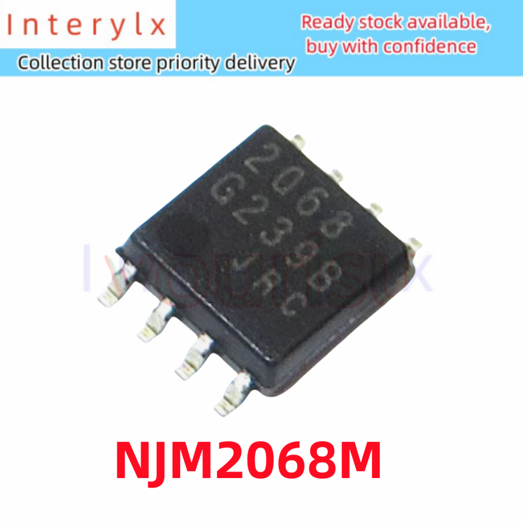 5 ชิ้น/ล็อตยี่ห้อใหม่ Original NJM2068 NJM2068M JRC2068D NJM2068M-TE1 JRC2068 หน้าจอพิมพ์ 2068 SOP-8