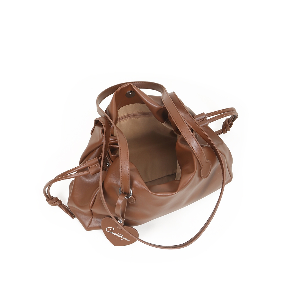 (COCOTAYA) Dannia Bag กระเป๋าสุภาพสตรีแฟชั่น Retro อินเทรนด์กระเป๋าสะพายหนัง pu กระเป๋าสะพายข้าง - 5