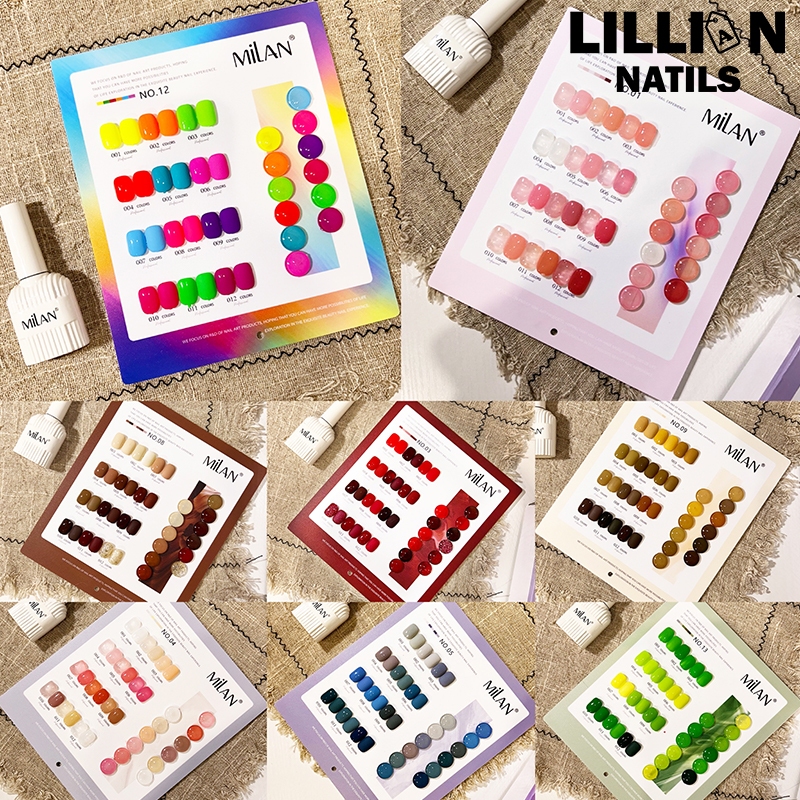 พร้อมส่งในไทย เซตสีทาเล็บ สีเจลสีพื้น Milan12สี สีเจลไซรัป นีออน สีเจล ยกเซตสีเจลพาสเทล สีเจล ทาเล็บ