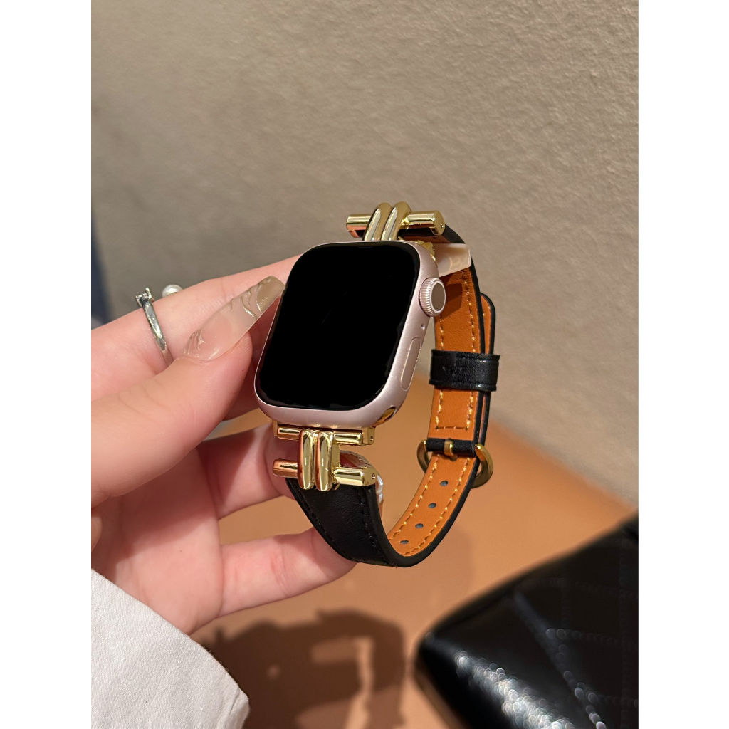 แฟชั่นสายหนังสําหรับ Apple Watch band ผู้หญิง Series Ultra 10/9/8/7/6/5/4/3/2/1 SE 38/40/41/42/44 มม.45 มม.46 มม.49 มม.