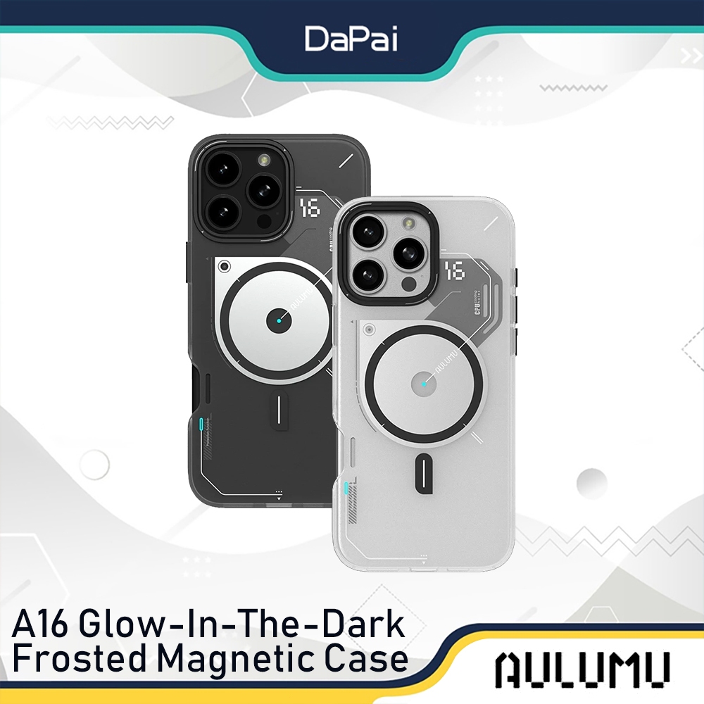 Aulumu A16 Glow-In-The-Dark Frosted Magnetic Case สําหรับ iPhone 16 Series
