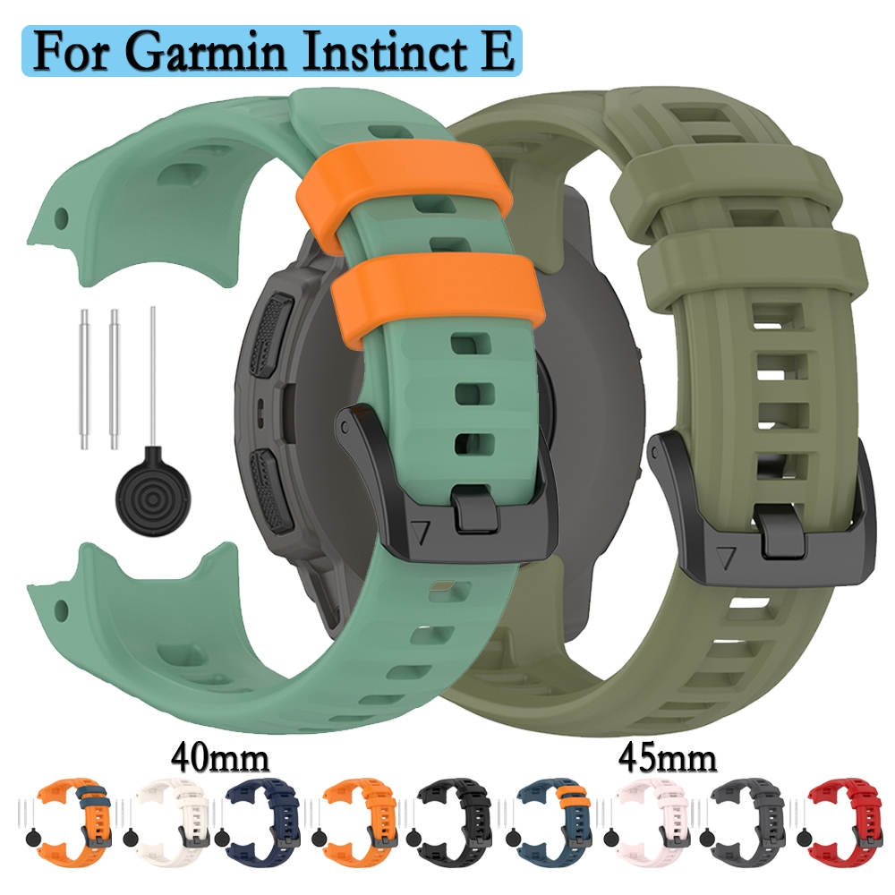 สําหรับ Garmin Instinct E Watchband สายรัดข้อมือซิลิโคนสําหรับ Garmin Instinct E 40/45 มม.สีดําสายคล้องคอเครื่องมือ