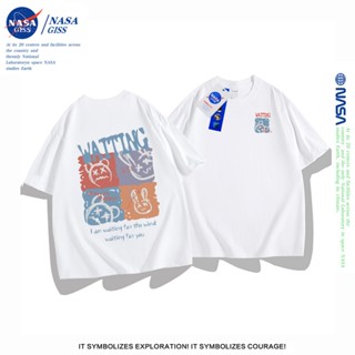 NASA เสือยืดผู้ชายผู้หญิง แนวสตรีท เสื้อ summer บุคลิกภาพแฟช…