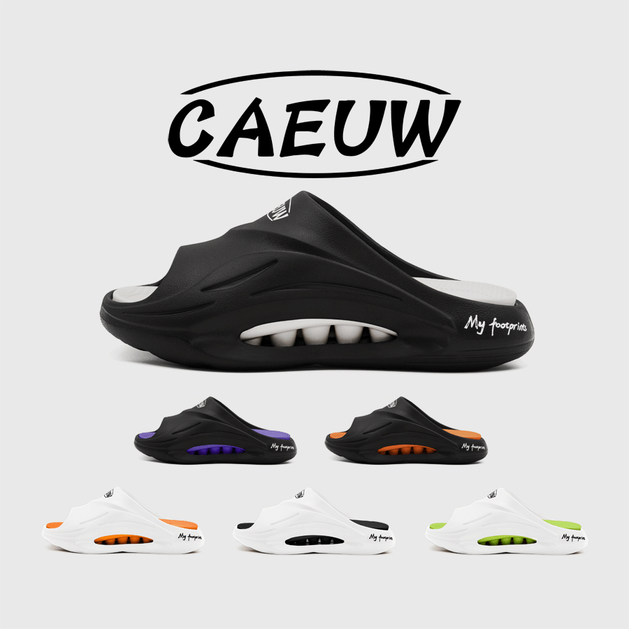 CAEUW รองเท้าแตะสําหรับผู้ชาย EVA Breathable Soft กีฬากลางแจ้งแฟชั่นออกกําลังกาย Step on Poop Feeling Mens Flip Flops