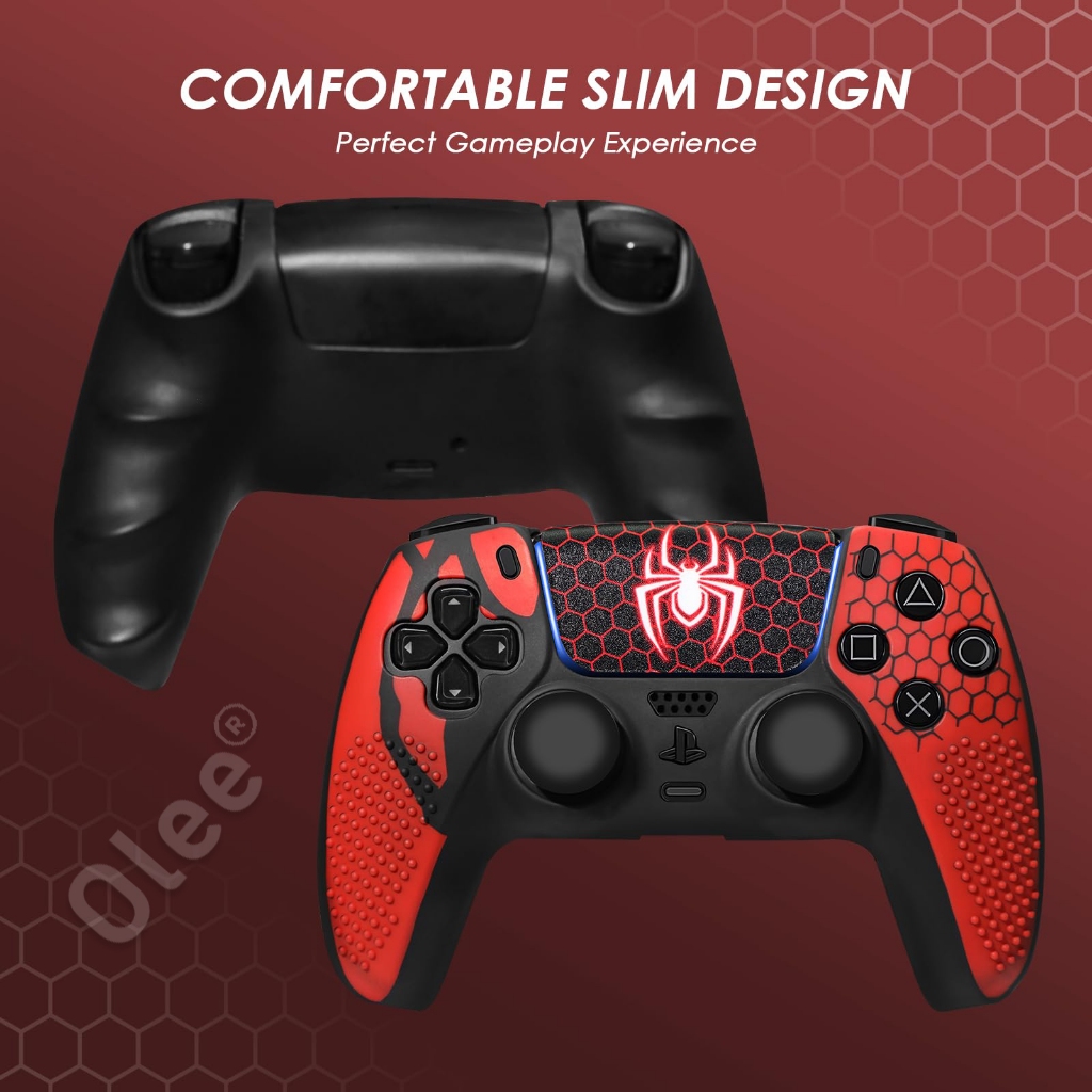 ผิวคอนโทรลเลอร์ PS5, อุปกรณ์เสริมคอนโทรลเลอร์ PS5, เคสฝาครอบคอนโทรลเลอร์ PS5 ซิลิโคนกันลื่น