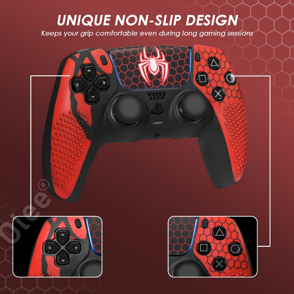 ผิวคอนโทรลเลอร์ PS5, อุปกรณ์เสริมคอนโทรลเลอร์ PS5, เคสฝาครอบคอนโทรลเลอร์ PS5 ซิลิโคนกันลื่น