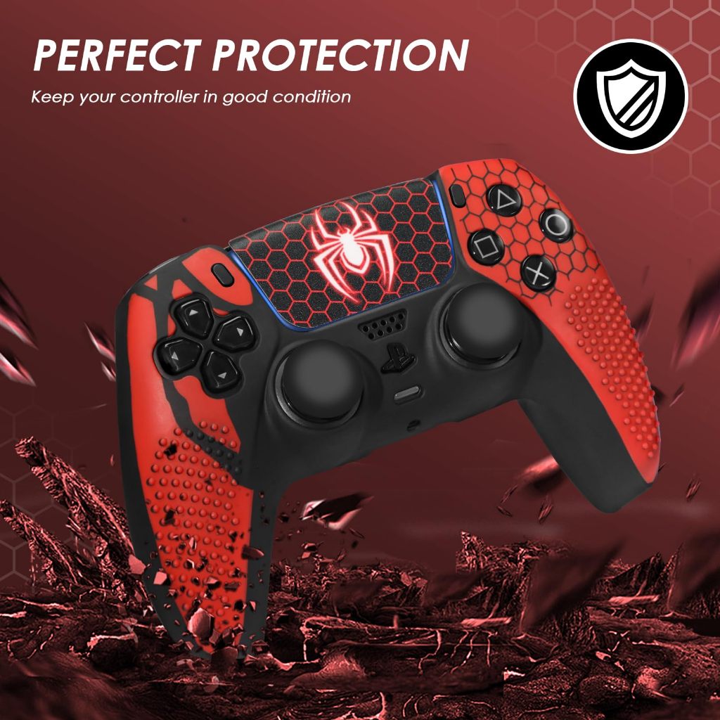 ผิวคอนโทรลเลอร์ PS5, อุปกรณ์เสริมคอนโทรลเลอร์ PS5, เคสฝาครอบคอนโทรลเลอร์ PS5 ซิลิโคนกันลื่น