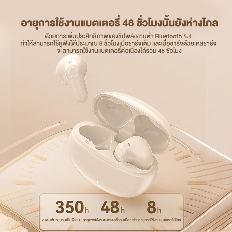Boo TWS หูฟังบลูทูธ ชุดหูฟังบลูทูธไร้สายตัดเสียงรบกวน บลูทู ธ โปรโตคอล 5.4 หุฟังบูทูธแท้ หูฟังสำหรับเล่นกีฬา หูฟังสำหรับเล่นเกม
