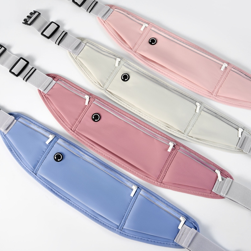 กระเป๋าคาดเอววิ่งที่มองไม่เห็นกระชับน้ําหนักเบาระบายอากาศปีนเขาแบบพกพากีฬากลางแจ้งออกกําลังกาย - รูปที่ 7