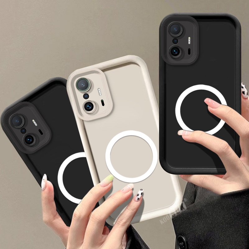 ปลอกสําหรับ Xiaomi 11T 12T 13T Pro Mi 11 12 13 Lite Magnetic Attraction แผ่นเคสโทรศัพท์นุ่มป้องกันปกหลัง