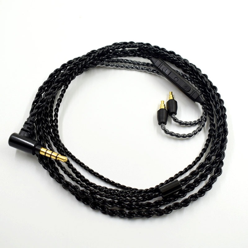 Sennheiser IE40 PRO ควบคุมสายไฟพร้อมไมโครโฟน สายสัญญาณเสียงหูฟังชุบเงิน เปลี่ยนสาย