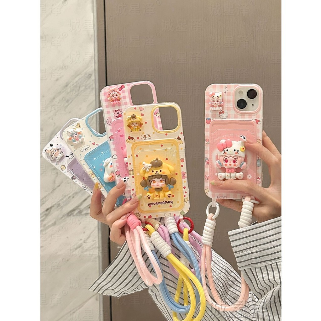 สไตล์ใหม่ 11 ความรู้สึกระดับไฮเอนด์ 12 ผู้ถือบัตร 13 พร้อมเชือกเส้นเล็ก 14 เหมาะสําหรับ แอปเปิล 16โปรแม็กซ์ เคสโทรศัพท์ 16บวก การ์ตูนน่ารัก ไอโฟน15 กันกระแทกกร