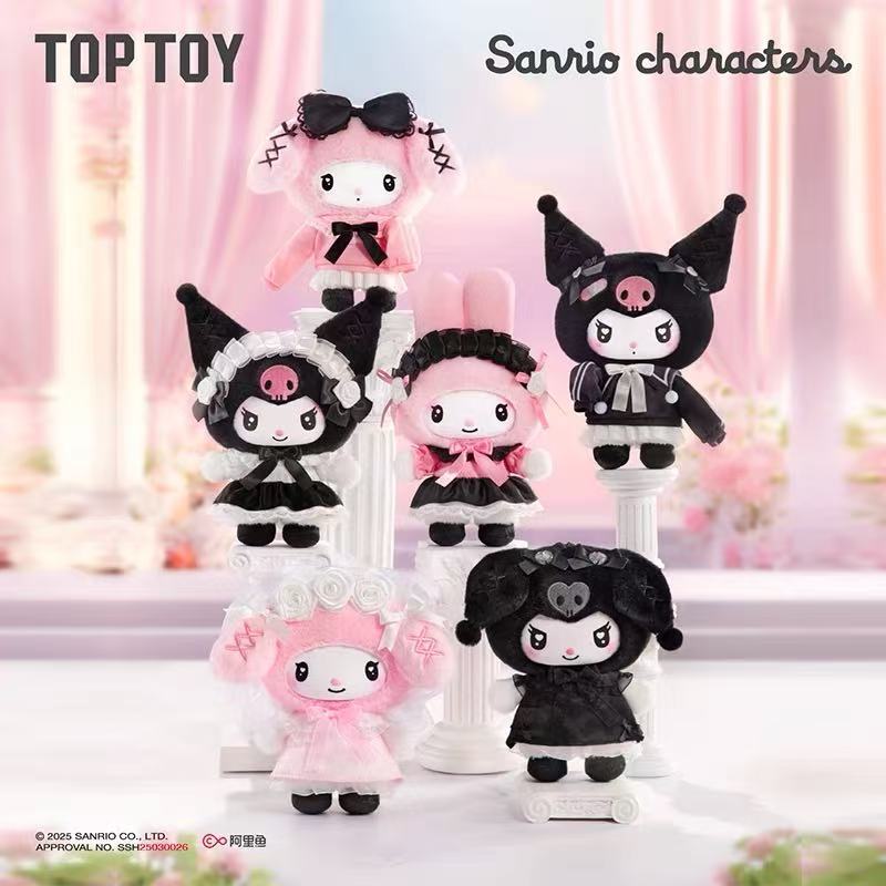 TOPTOY Sanrio Family Angel Garden Series ตุ๊กตาไวนิลกล่องตาบอด Cool Romeo Melody ตุ๊กตาน่ารัก