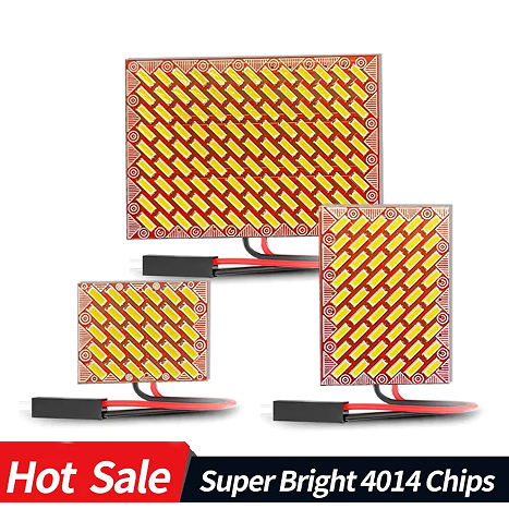 4014 30/54/117SMD LED Auto แผงอ่านหลอดไฟโดมภายในรถโคมไฟหลังคา T10 W5W C5W C10W Festoon 3 อะแดปเตอร์ฐาน