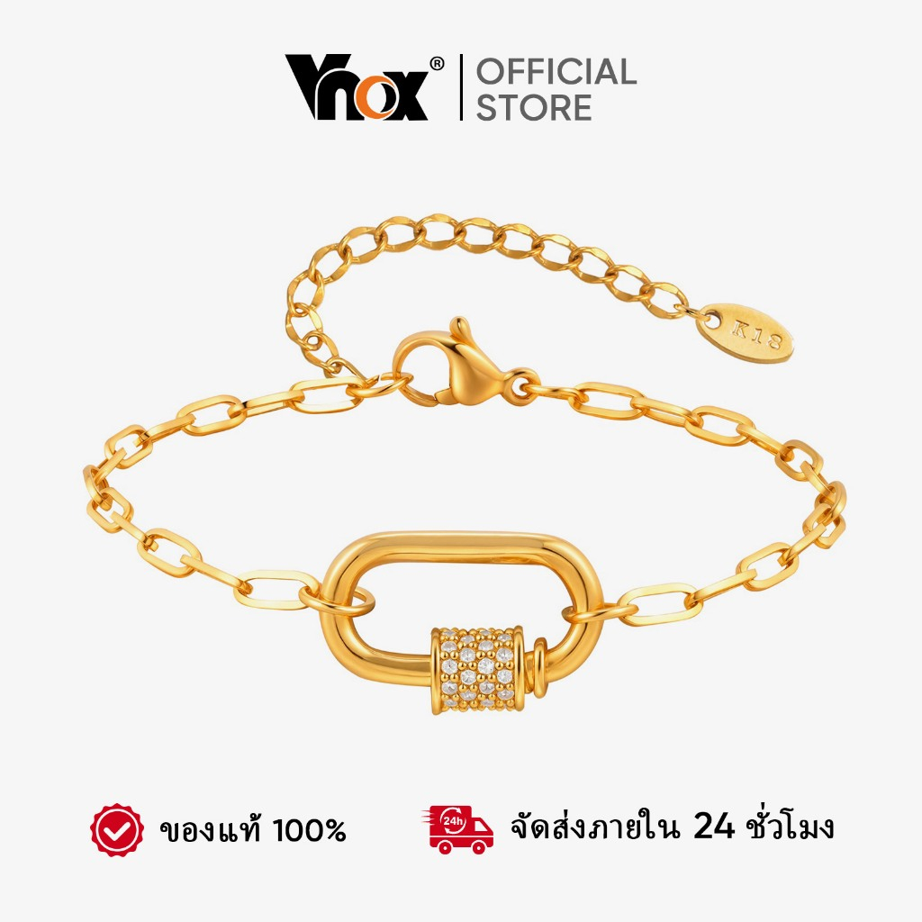 Vnox Zircon Cubic คลิปหนีบกระดาษจี้สร้อยข้อมือสร้อยคอชุดผู้หญิง,ทองชุดเครื่องประดับสแตนเลส,เครื่องประดับแฟชั่นที่เรียบง่