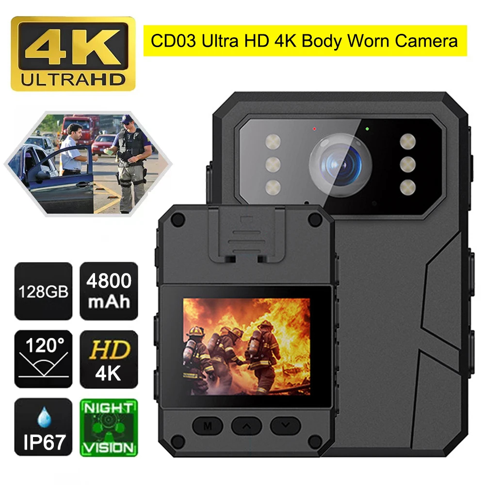 XINGCHEN 1080PPolice Recorder พร้อมหน้าจอ HD IPS HD ตัวตํารวจสวมใส่กล้อง,สวมใส่กล้องร่างกายแบบพกพา