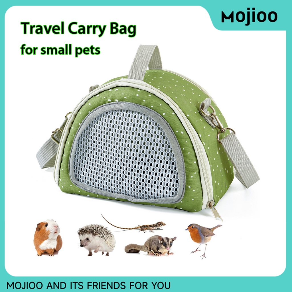 Mojioo กระเป๋าใส่สัตว์เลี้ยงขนาดเล็กแบบพกพา - ทนทานและระบายอากาศได้ดีสําหรับกระรอก, เม่น, จิ้งจก, หนูแฮมสเตอร์, หนูตะเภากระเป๋าเดินทางสัตว์เลี้ยงขนาดเ
