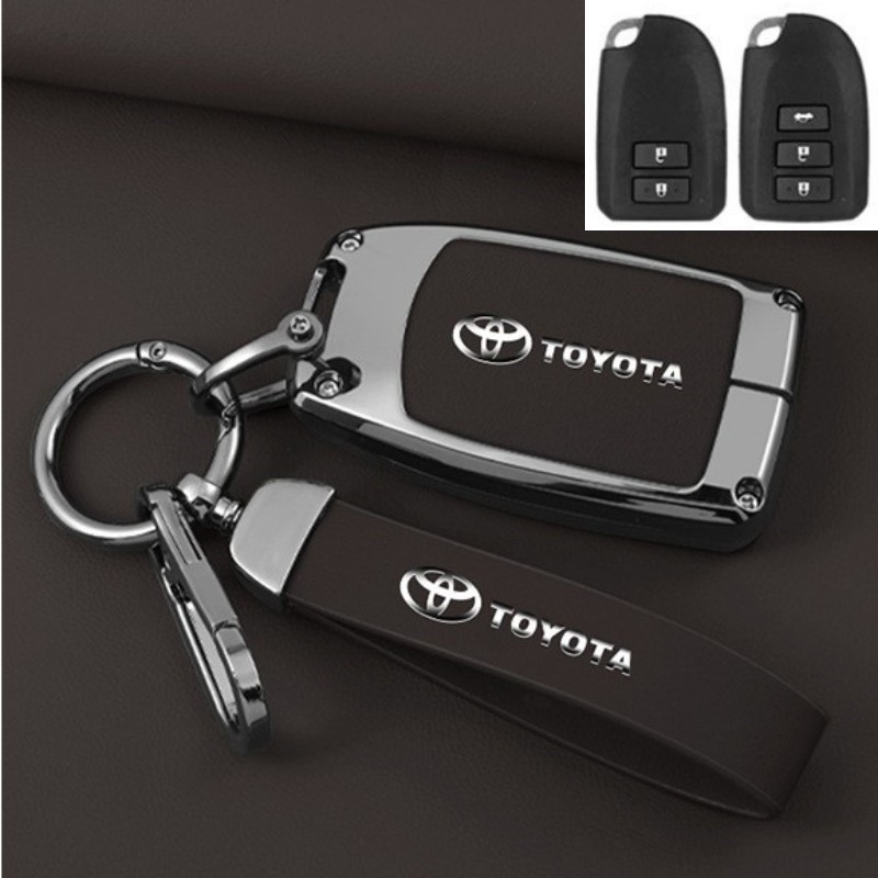Toyota yaris prado vios ativ พวงกุญแจ Toyota Alloy เคสกุญแจรถ 2/3 ปุ่ม อุปกรณ์เสริมโตโยต้า