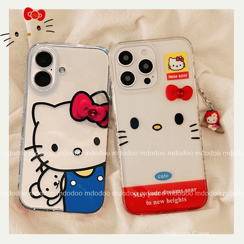 เคส Kawaii mini Cartoon strawberry KT Pendant Short Strap for OPPO A5 A3X A3 Reno 14 14F 13 12 F 12F
