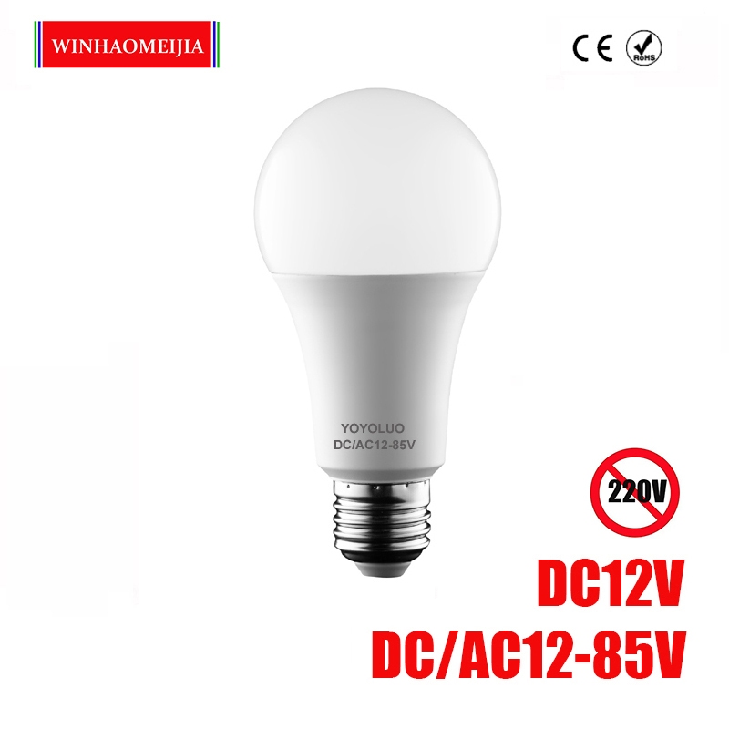 หลอดไฟ Led E27 DC 12V 24V 36V 48V 60V 3W 6W 9W 12W 15W 18W ประหยัดพลังงาน สําหรับกลางแจ้ง
