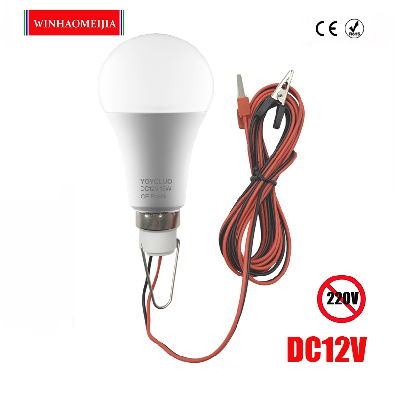 Dc12v หลอดไฟ Led แบบพกพา โคมไฟตั้งแคมป์กลางแจ้ง เต็นท์ ตกปลากลางคืน โคมไฟแขวน คาราร่าจระเข้ จระเข้ คลิปหนีบ