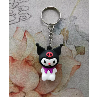 Creative Kuromi พวงกุญแจจี้ 3D การ์ตูนตุ๊กตาประณีตกระเป๋าแขวนตกแต่งของขวัญเด็ก