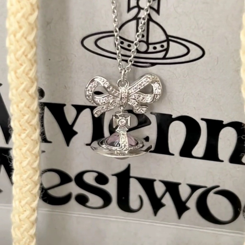 สร้อยคอไทเทเนียมเหล็กชุบทองคําแท้โบว์ดาวเคราะห์กระดูกไหปลาร้าโซ่สุภาพสตรีเครื่องประดับ