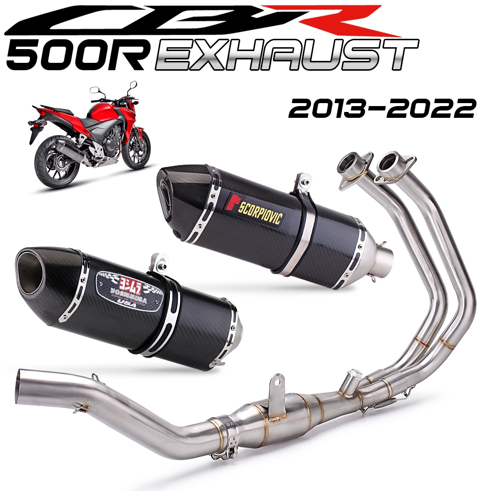 สําหรับ Honda CBR500 CB500X CB500F CBR500R 2013-2024 รถจักรยานยนต์ yoshimura ไอเสีย Escape ดัดแปลงด้