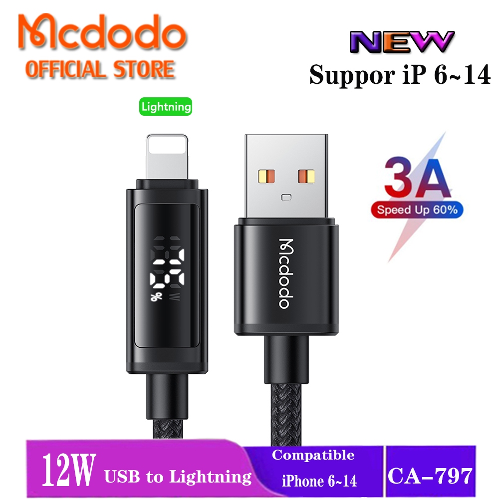 Mcdodo 100W/36W USB-C ถึง Lightning/Type C สาย Dual จอแสดงผล LED สําหรับ iP 16 Pro Max 15 124 13 12 11 Xr 8 7 6s CA-779 799 800 ราคา ถูกที่สุด ดีลบีเคเค แกลเลอรีภาพที่ 3