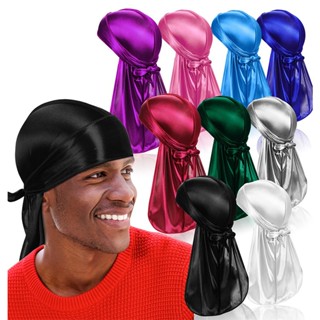 [PE] Unisex ผู้ชายผู้หญิง Durag Headwear หมวกผ้าไหมโจรสลัดห่…
