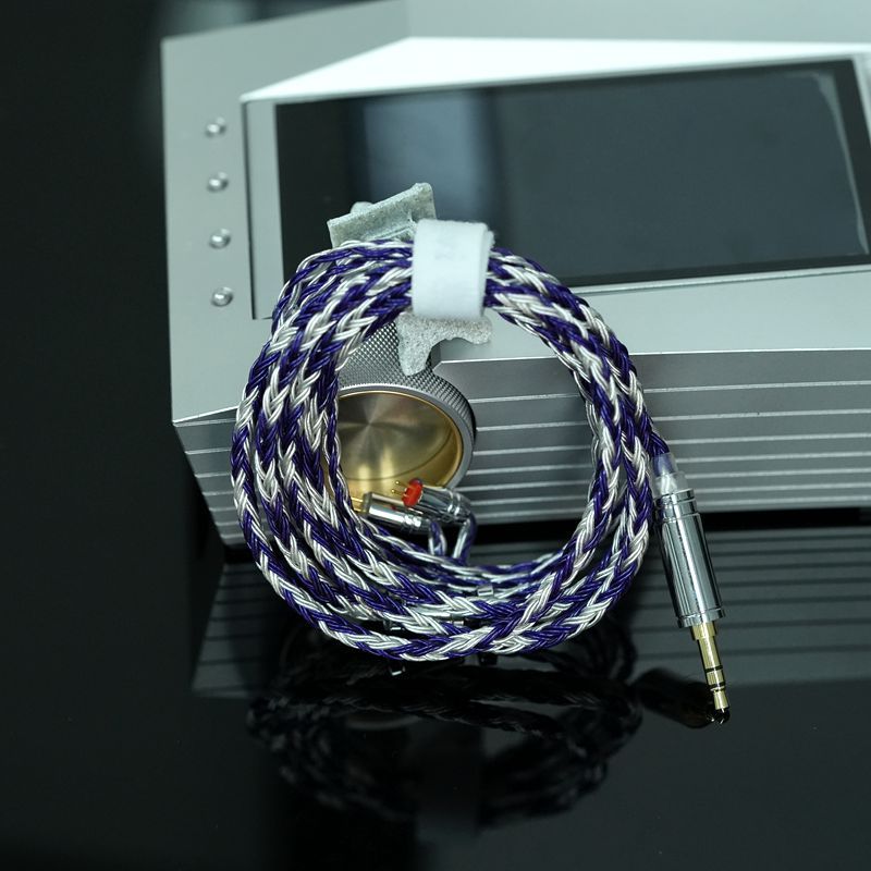 XINHS 16 core single crystal copper silver plated MMCX headphone upgrade cable suitable for customiz