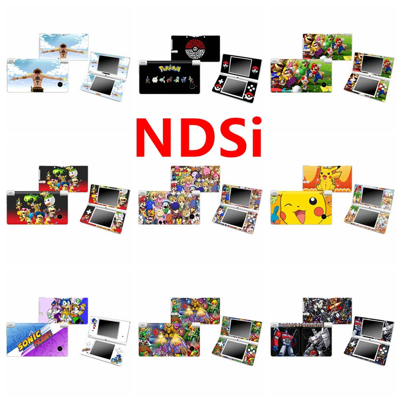 70 สีสติกเกอร์ผิวใช้งานร่วมกับ Nintendo NDSi ไวนิล Decal ชุดฟิล์มป้องกันห่อสําหรับคอนโซล NDSi
