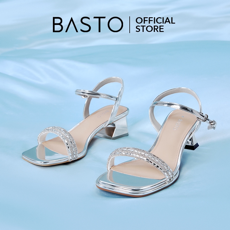 BASTO Xmas คริสต์มาส Women's Thick Heels/High Heels Sandals รองเท้าแตะผู้หญิง รองเท้าส้นสูง TT109 TT208