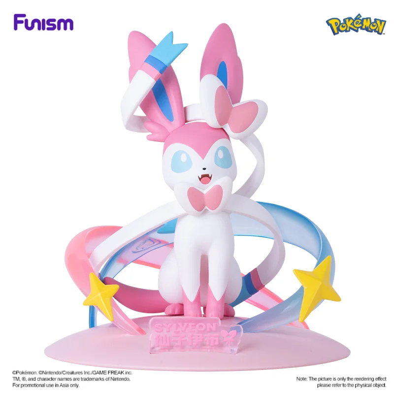 FUNISM Pokemon Twinkmont Sylveon Pokémon Fairy Eevee ขนาดเล็กตัวเลข Series ตัวเลขกล่องตาบอด Action ของเล่นรูปของขวัญวันเกิดของเล่นเด็ก