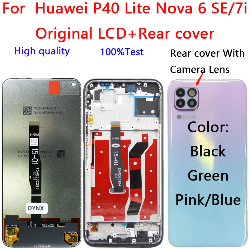 สําหรับ Huawei P40 Lite Nova 6 SE Nova 7i JNY-L21A JNY-AL10 JNY-L22B จอแสดงผล LCD Touch Screen Digit
