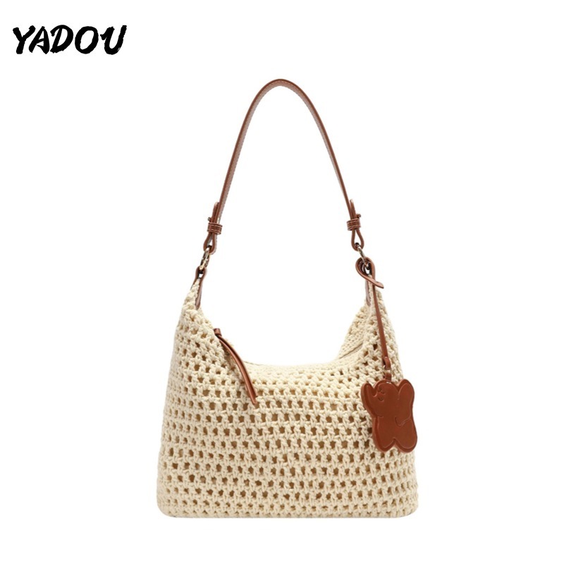 YADOU กระเป๋าผ้าระดับไฮเอนด์เฉพาะ Seaside Fashion กระเป๋าสะพายรุ่นเกาหลี