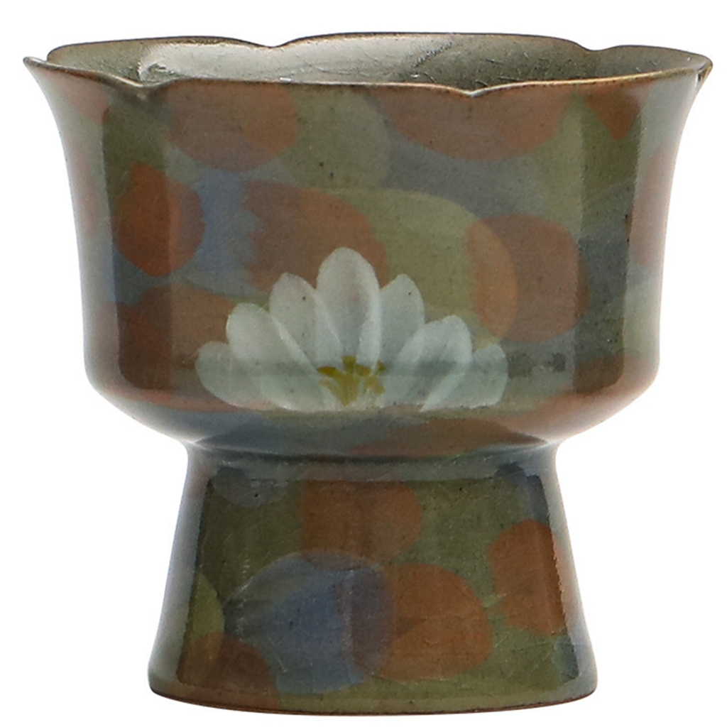 Daisies เซรามิคถ้วยน้ําชา Vintage ดอกไม้ KungFu ถ้วยน้ําชาสําหรับ Tearoom