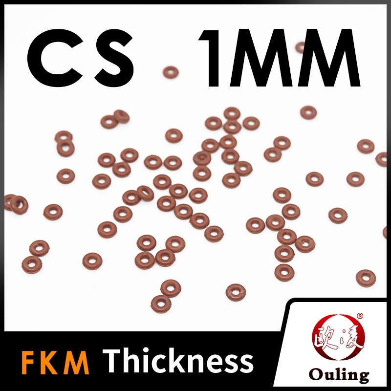 Ouling CS1mm สีน้ําตาล FKM OD4-30mm Fluororubber FPM O-Ring แหวนเครื่องซักผ้าแหวนปิดผนึก