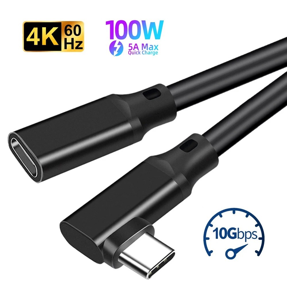 0.5m 1m 2m 3m 5m USB Cสายต่อประเภทCชายหญิงUSB3.2 4K 10Gbps 100W Fast Charging Extenderสายไฟสําหรับโทรศัพท์แท็บเล็ต