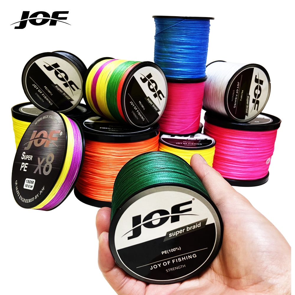 JOF สายตกปลาถัก X4 1000M ลาก 8 ~ 80LB Multifilament สาย PE ญี่ปุ่นสําหรับ Bass Pike ปลาคาร์พอุปกรณ์ต
