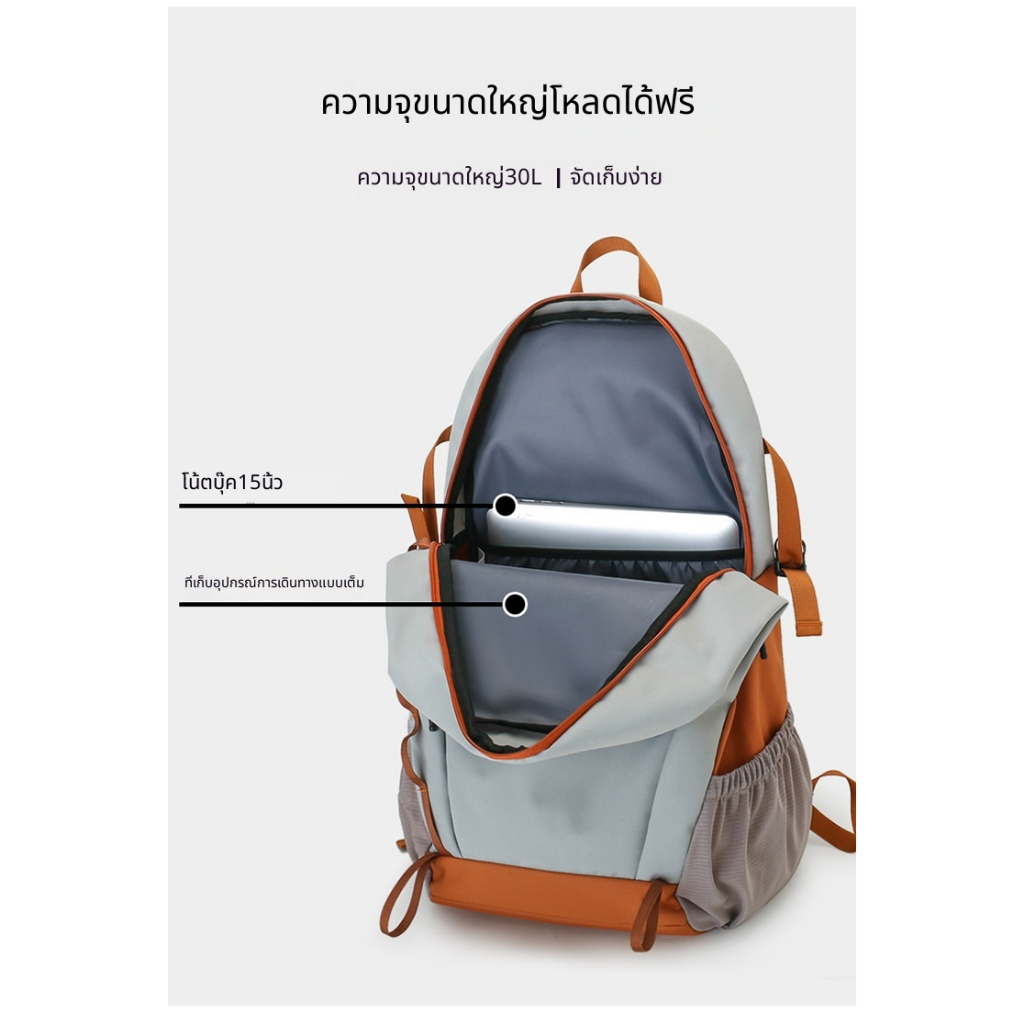 CloverYHue2025 Hot-ขายกระเป๋าเดินป่าอูฐสไตล์เดียวกันกระเป๋าเดินทางเดินป่ากลางแจ้งขนาดใหญ่ความจุ 30L กระเป๋าเป้สะพายหลังกันน้ํา Oxford ผ้ากันน้ํา Off-Road กระเป๋าของขวัญมัลติฟังก์ชั่น - รูปที่ 6