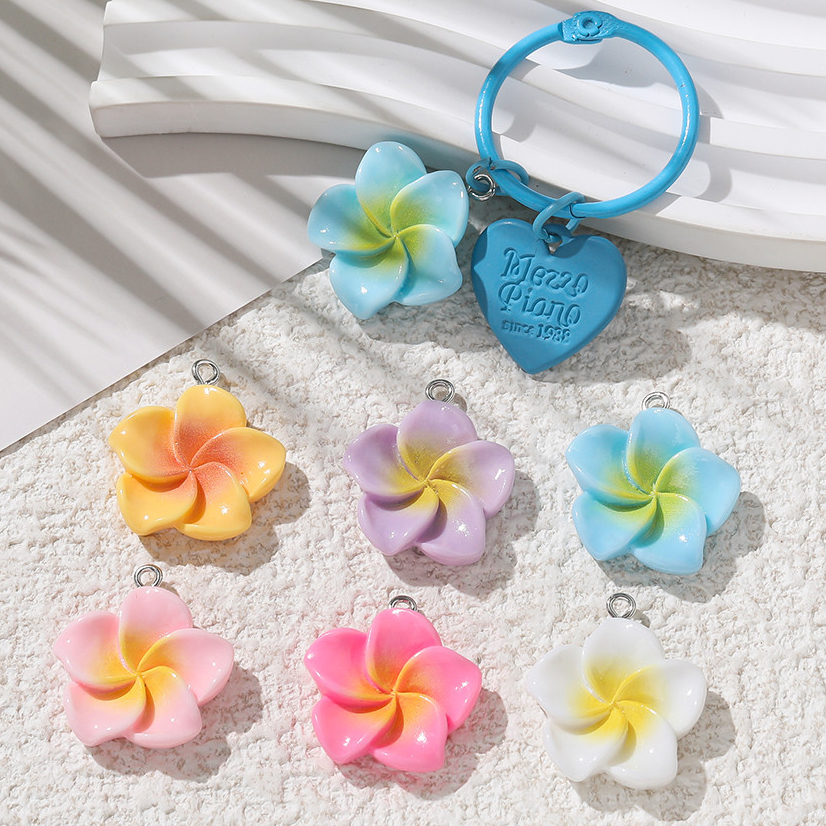 St.kunkka 5 ชิ้นของขวัญนักเรียนเรซิ่นดอกไม้จี้ใช้สำหรับวัสดุทำมือ DIY