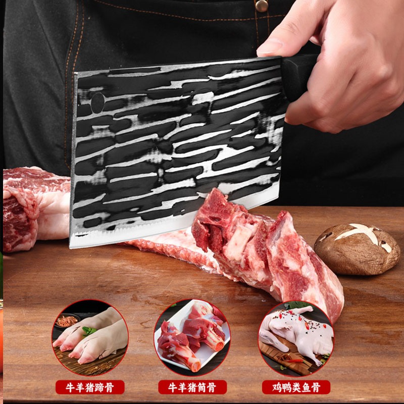 Nives มีดเชฟอเนกประสงค์สําหรับห้องครัวมีดสับและมีดหั่นสแตนเลสปลอม