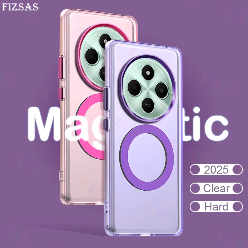 หรูหราแม่เหล็กชาร์จไร้สายเคสโทรศัพท์สําหรับ POCO C85/POCO C75/POCO C71/POCO C65/POCO C61 Anti-Finger