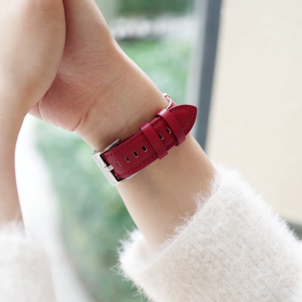 MIJOBS สายนาฬิกา สำหรับ Mi Band 9 8 Pro และ Redmi Watch 6 5 4 หนังแท้ 20 มม. เหมาะกับข้อมือเล็กของผู้หญิง สายนาฬิกาพร้อมขั้วต่อโลหะสั้น - รูปที่ 2