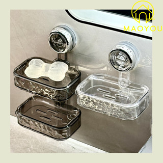 MAOYOU ที่ใส่สบู่ติดแผ่นดูด กล่องใส่สบู่ฟองน้ํา ที่วางสบู่ ก…