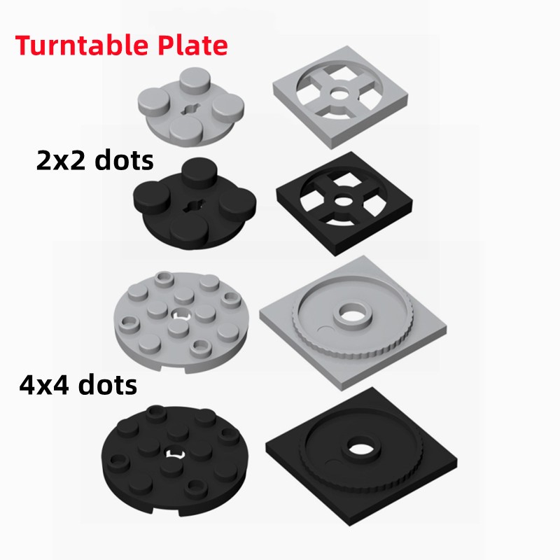 Turntable 2x2 แผ่น 3679 Technic Turntable อิฐเข้ากันได้กับ 3680 อนุภาคขนาดเล็กอุปกรณ์เสริม Building block ของเล่น