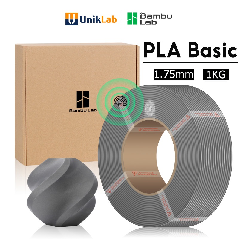 Bambu Lab 3D Printer PLA Basic Filament 1.75mm 1kg - เส้นใยเครื่องพิมพ์ 3 มิติ PLA ผิวเรียบ บิดเบี้ย